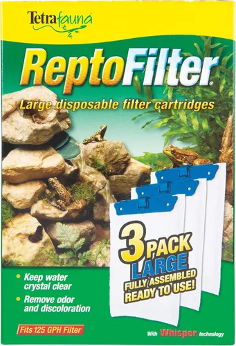 Vista 7 de Cartuchos de filtro ReptoFilter de TetraFauna, tamaño mediano, recambios de cartucho de filtro, 3