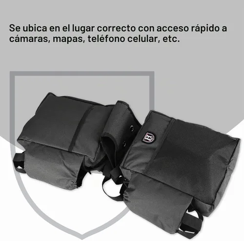 Vista 4 de Harrison Howard Equestrian Western Saddle Bag Nylon Botella de agua/engranaje Portador Conveniente Saddle Bag Negro