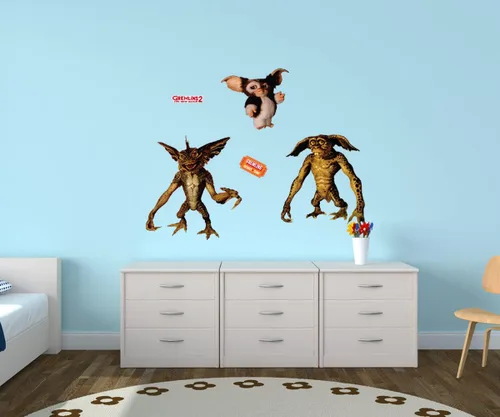 Vista 2 de Gremlins - Juego de 2 calcomanías de vinilo movibles para pared, ventanas, puertas