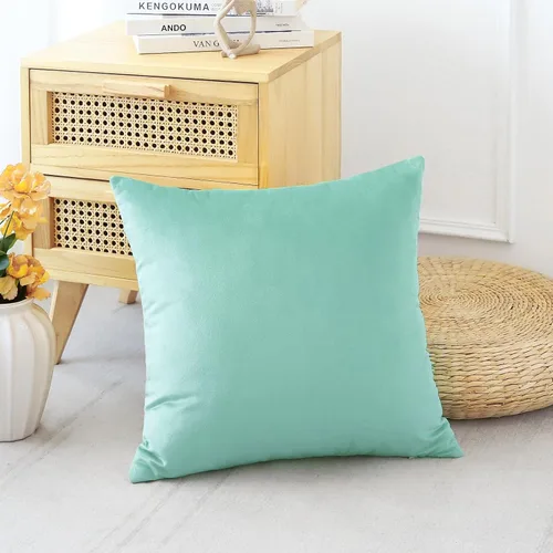 Vista 5 de Artscope Fundas de Almohada de Terciopelo de Lujo Fundas de Almohadas Cuadradas Decorativas Fundas de Cojines Suaves Sólidas para Sofá de Sala Sofá