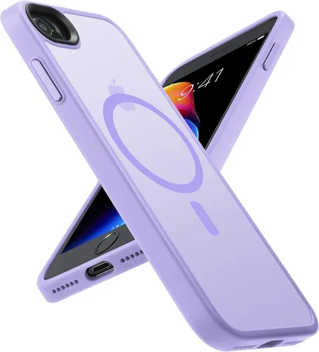 Vista 11 de Yriklso Funda magnética para iPhone SE 2022/iPhone SE 2020/iPhone 8 (4.7 pulgadas), imanes integrados compatibles con MagSafe, transparente