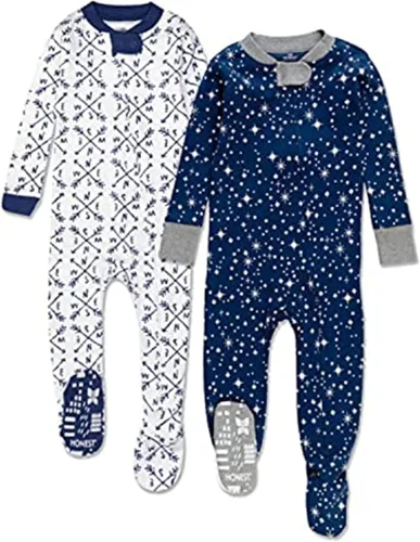 Vista 9 de HonestBaby Paquete de 2 Twinkle Star Blanco/Azul marino