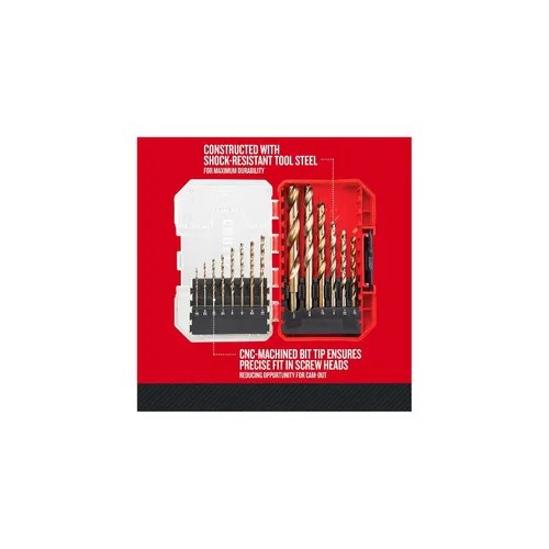 Vista 2 de CRAFTSMAN Juego de brocas de óxido de oro de 14 piezas para madera, plástico o metal (CMAM2214)