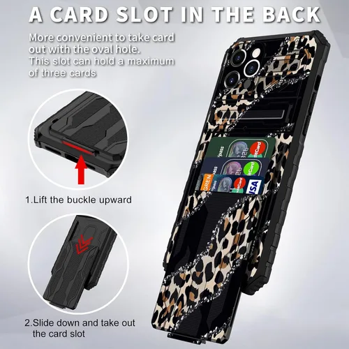 Vista 2 de Funda para iPhone 14 Pro Max 2022 de 6.7 pulgadas, funda híbrida delgada a prueba de golpes para iPhone 14 Pro Max, funda de transporte