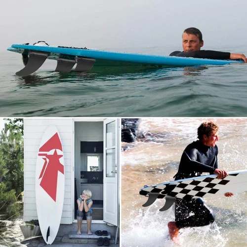 Vista 9 de Aletas de tabla de remo, aleta central de PVC para tabla larga, aleta de windsurf, aleta de tabla de surf duradera para surfear, remar y deportes
