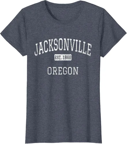 Vista 16 de Jacksonville Oregon OR - Camiseta vintage, Negro