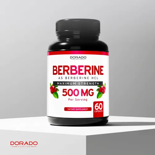 Vista 5 de Suplemento de berberina de 500 mg por porción (60 cápsulas) Berberina HCL para apoyo a la salud intestinal para hombres y mujeres - Suplementos