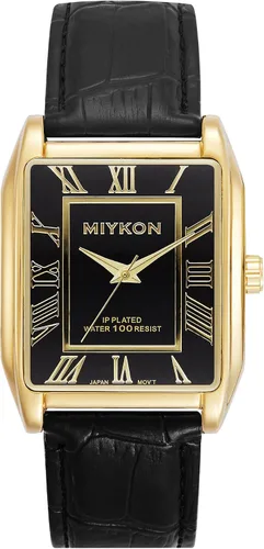 Vista 11 de Miykon Vintage Watches for Men – Classic Tank Square Analog Watch with Genuine Leather Wrist Strap, Mens Dress Watches – Japanese Quartz, Waterproof