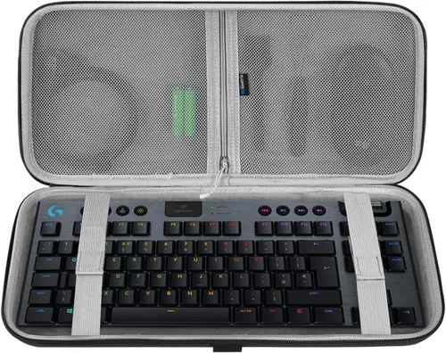 Vista 7 de GEEKRIA TKL Funda de teclado compatible con Razer BlackWidow Lite TKL, Keychron K8 / K8 Pro, SteelSeries New Apex 9TKL / Apex ProTKL Gen 3 Bolsa