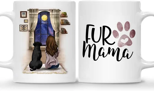 Vista 24 de Gossby Taza de café Dog Dad – Regalo para hombres amantes de los perros labrador retriever negro, regalo de cumpleaños, regalo de Navidad para papá