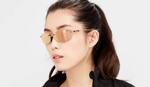 Vista 5 de Revo Gafas de sol Descend E lente polarizada con marco rectangular pequeño sin montura