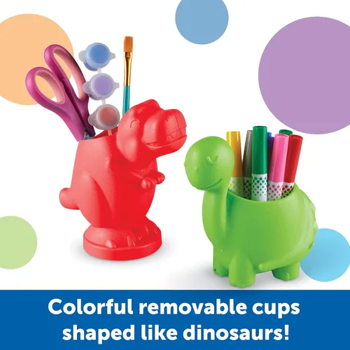 Vista 3 de Learning Resources Create-a-Space Kiddy Center Dinos, 5 piezas, a partir de 3 años, suministros para el aula, suministros escolares para profesores