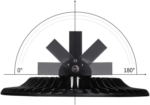 Vista 6 de Viugreum Paquete de 10 luces LED UFO de 500 W, 50000 lúmenes, 6500 K, luz diurna blanca ultra fina, iluminación LED de almacén, IP65 impermeable