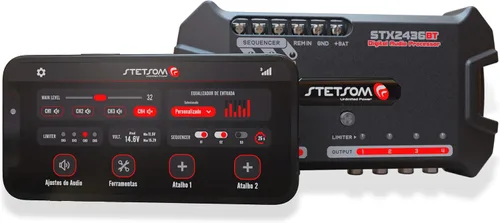 Vista 2 de Stetsom STX 2436 BT DSP Bluetooth (nueva versión 2022) Procesador de señal digital completo Exclusivo Banda de aplicación gráfica EQ de alta