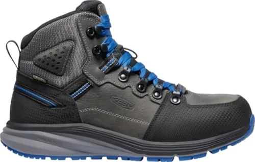 Vista 3 de KEEN Utility Botas de trabajo de almacén Red Hook impermeables para hombre de media altura con punta compuesta Gris acero/cobalto brillante