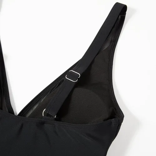 Vista 6 de SUUKSESS Traje de baño de una pieza con control de abdomen para mujer, traje de baño sexy de malla