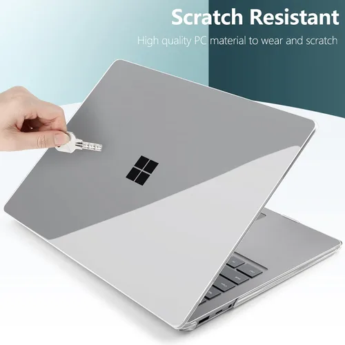 Vista 5 de TWOLSKOO Funda para portátil Microsoft Surface de 13.5" 5/4/3 con reposamanos de metal modelo 1951/1868, carcasa rígida de plástico protector