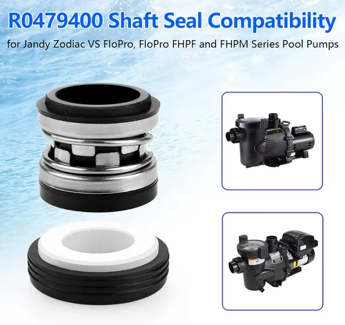 Vista 2 de R0479400 - Sello de eje para bombas de piscina Jandy Zodiac VS FloPro, FloPro FHPF y FHPM Series PS-3890, repuesto para acelerador de bomba