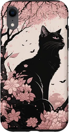 Vista 25 de Cute Pink Japanese Cherry Blossom Cat Aesthetic Case for iPhone 16