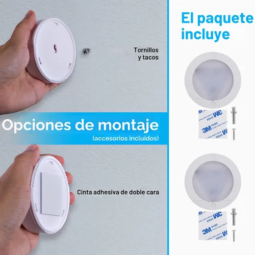 Vista 5 de GE Luces LED de disco activadas por tacto, 20 lúmenes, blanco, 25434