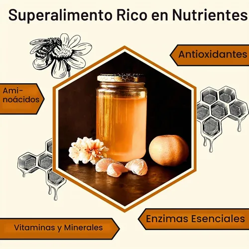 Vista 4 de Miel Cruda de Acacia Altay - 100% Pura, Sin Filtrar, Sin Pasteurizar, De Origen Ético - Frasco de Vidrio, 908g / 35.2oz