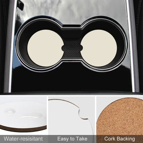 Vista 6 de 2 posavasos personalizados para automóvil, soporte para tazas de automóvil, añade tu foto personalizada, texto, accesorios para vehículos