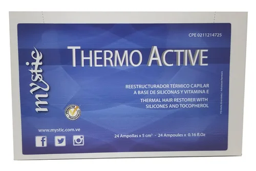 Vista 4 de Mystic Thermo Active - Ampolla capilar con brillo y suavidad excepcionales, con siliconas y vitamina E (tocoferol) (paquete de 7)