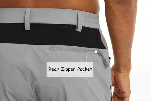 Vista 7 de MAGCOMSEN Pantalones cortos de senderismo para hombre 5 bolsillos antidesgarros secado rápido pantalones cortos deportivos de verano