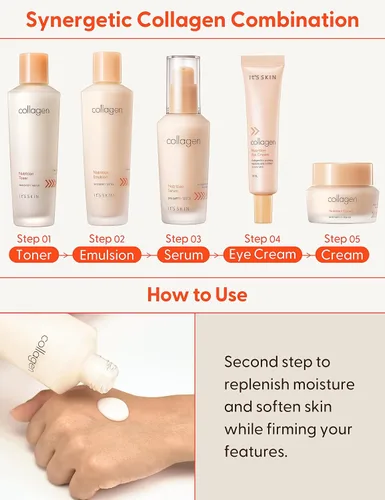 Vista 7 de It'S SKIN Emulsión de colágeno nutritivo: volumen de colágeno marino y loción facial reafirmante, revitalizante intenso y elasticidad para pieles