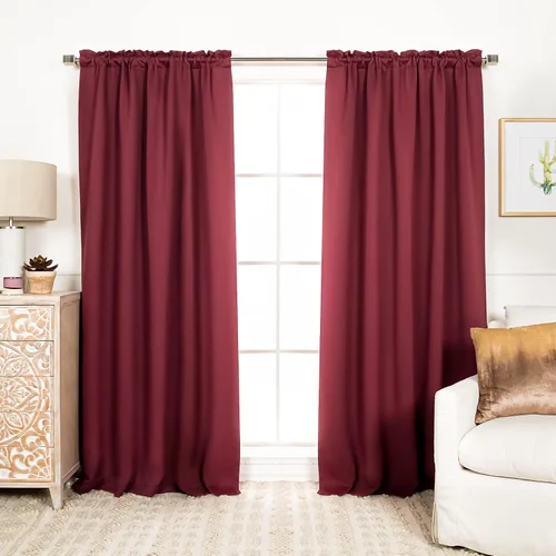 Vista 37 de Best Home Fashion Paneles de cortinas opacas de alta calidad, con aislamiento térmico sólido, cortinas opacas para tratamiento de ventanas