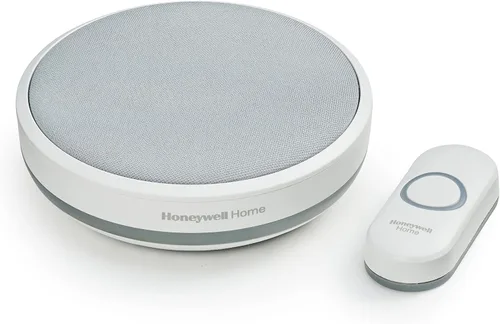 Vista 2 de Honeywell Home RDWL415A Series 4 Timbre inalámbrico portátil con luz nocturna y botón pulsador, gris
