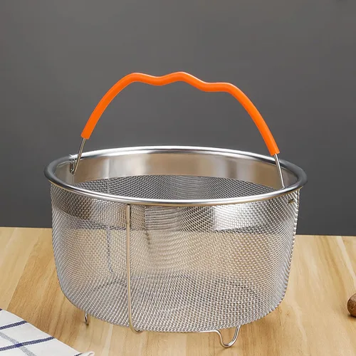 Vista 4 de Cesta de vapor de acero inoxidable para cocinar, accesorios de olla