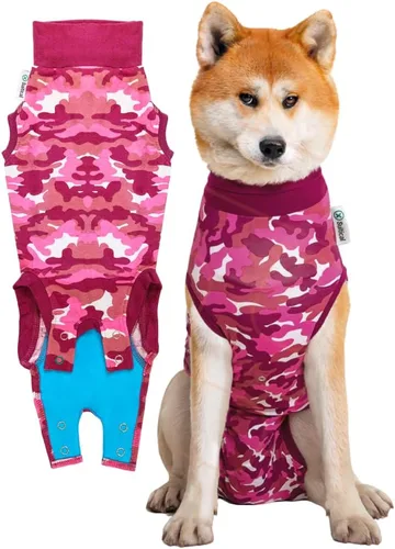 Vista 16 de Traje de recuperación Suitical para perros, de color negro, XXS, Negro