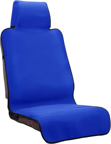 Vista 10 de Funda de asiento impermeable, protector de asiento de automóvil mejorado contra el sudor, perfecto para asiento universal antideslizante de Negro