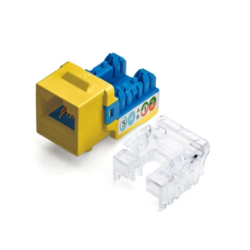 Vista 16 de TRUE CABLE Conector Keystone Cat5e, sin blindaje (UTP), perforado de 90 grados, PoE++ (4PPoE) 100W, certificación UL, verificado ETL, certificado