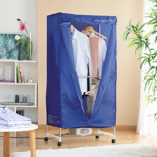 Vista 2 de Secadora Eléctrica Portátil de 2 Alturas Dupledry Blue InnovaGoods 1200 W
