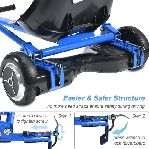 Vista 2 de No se requieren correas de fijación de asiento para aeropatineta, accesorio de Go Kart con mecanismo de bloqueo, carrito de 265 libras de 26 a 34.5