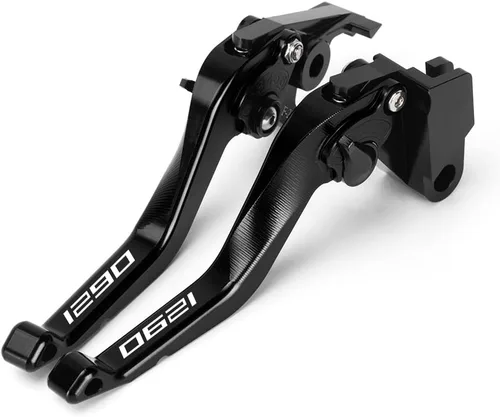 Vista 2 de Modeer Para KTM Super Adventure 1290 S/T/R 2015-2020 motocicleta aluminio Shorty freno embrague palancas 1290 Super Adventure Super adv 1290 Negro