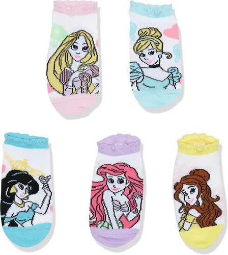 Vista 2 de Disney Princess - Pack de 5 calcetines para niñas