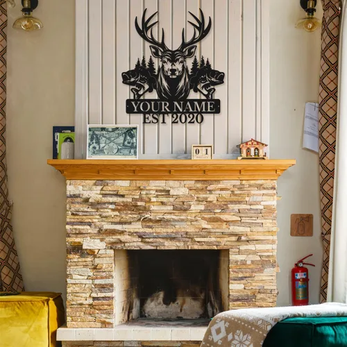 Vista 4 de Letreros de metal personalizados con nombre, arte de pared, arte decorativo de hierro, decoración de metal para el hogar y el jardín