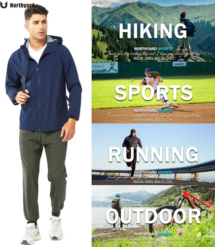 Vista 6 de NORTHYARD Pantalones deportivos para correr para hombre, ligeros, de secado rápido, para gimnasio, deportes activos, entrenamiento en pista
