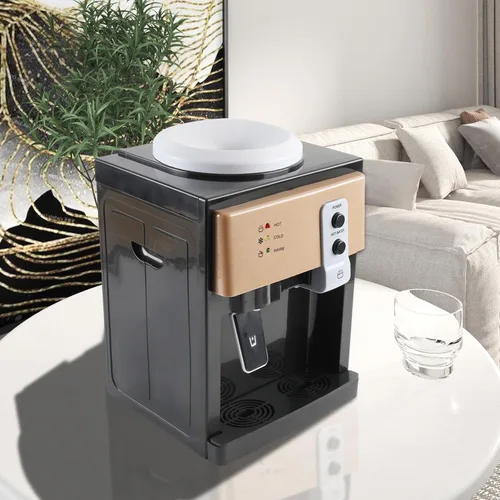 Vista 5 de Dispensador de agua de carga superior Dispensador de enfriador de agua para encimera, dispensador de agua caliente y fría, capacidad para botellas