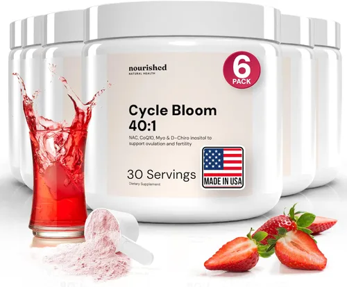 Vista 9 de CycleBloom 40:1 Myo-inositol & D-Chiro Inositol Powder – Suplemento Nac N-acetil cisteína, ubiquinol CoQ10 y remolacha – Balance hormonal