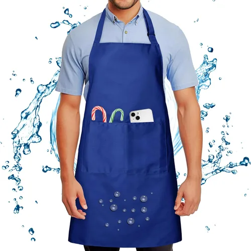 Vista 12 de Chef Apron for Men and Women Wash Free Bib Apron with 2 Pockets Water & Oil Proof Adjustable Aprons