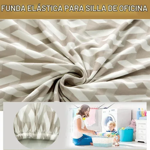 Vista 3 de HAOYONG - Funda de silla sin brazos de acento, funda elástica para silla deslizante con estampado, fundas protectoras para muebles, fundas