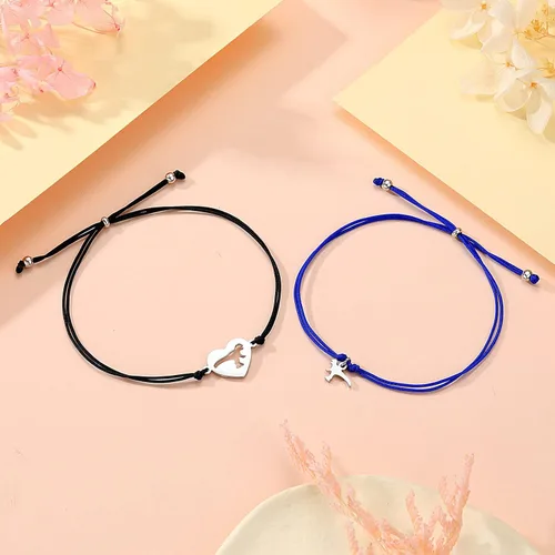 Vista 4 de UNGENT THEM Back to School Bracelet Mother Son Dinosaur Bracelets for Mom and Son First Day of School Gifts for Mother Dad Son Boys Daughter Girls