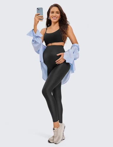 Vista 3 de CRZ YOGA Butterluxe - Leggings de maternidad para mujer de 25 28 pulgadas, pantalones de entrenamiento para yoga, embarazo, sobre el vientre