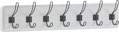Vista 9 de HBCY Creations Perchero de pared rústico envejecido con 5 ganchos, ganchos de pared de pino macizo de 24 pulgadas para entrada, cuarto de servicio