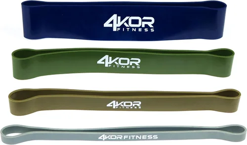 Vista 10 de 4KOR Fitness Juego de bandas de resistencia, perfecto para crossfit, yoga, terapia física y construcción de glúteos