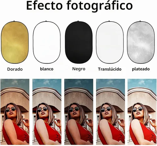 Vista 2 de Godox Reflector de luz de fotografía ovalada plegable de 35 "x47"/90x120cm